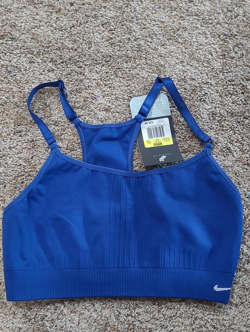Nike Women's Racerback Sports Bra - Royal Blue